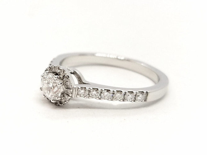 Bague 53 Bague Solitaire Or blanc Diamant 58 Facettes 578819RV