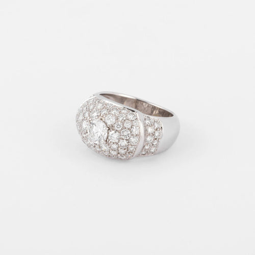 Bague Bague jonc pavée de diamant de diamant 58 Facettes 0