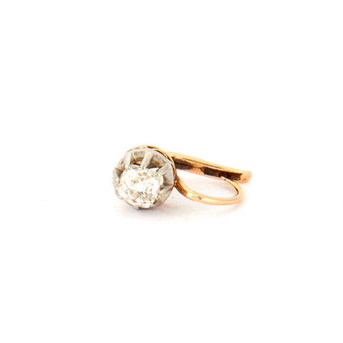 Boucles d'oreilles Paire de dormeuses anciennes diamants 58 Facettes