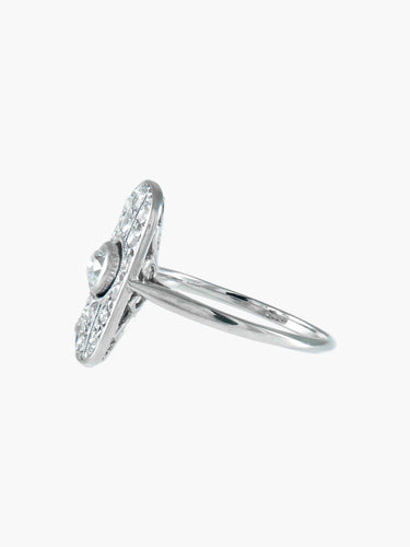 Bague Or Jaune / Diamants / 52 BAGUE ART DECO OR & DIAMANTS 58 Facettes BO/220028