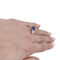 Bague 52 Bague saphir, platine et diamants. 58 Facettes 32357