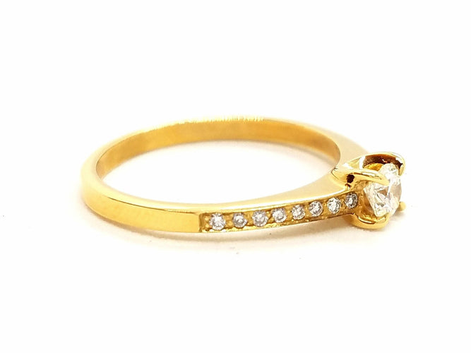 Bague 53 Bague Solitaire Or jaune Diamant 58 Facettes 578745RV