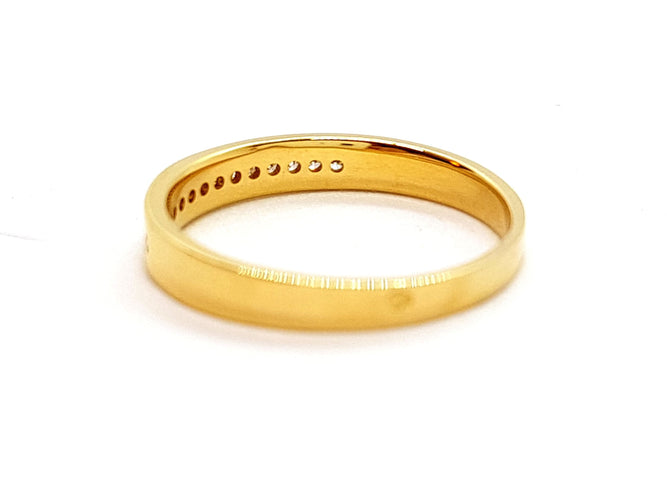 Bague 56 Bague Alliance Or jaune Diamant 58 Facettes 06349CD