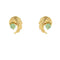 Boucles d'oreilles Puces d'oreilles or jaune émeraude d'occasion 58 Facettes 19-319