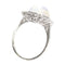 Bague 55 Bague en platine, diamant & pierre de lune 58 Facettes 19312-0202
