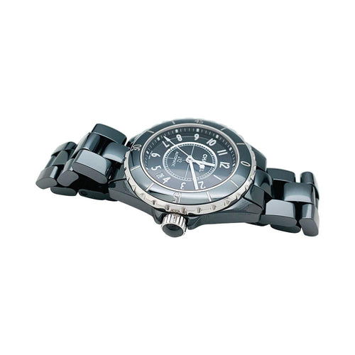 Montre Montre Chanel modèle "J12" en céramique noire et acier. 58 Facettes 30627