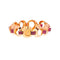 Bracelet Bracelet Tank rubis 8.90 carats en or rose 58 Facettes 218318