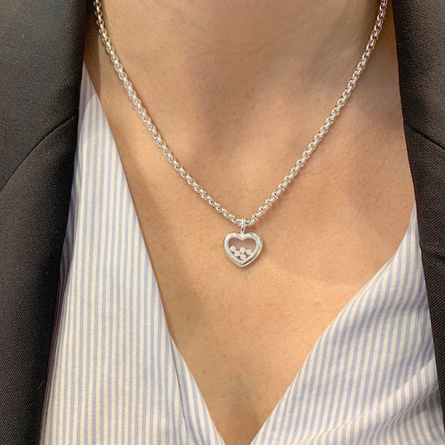 Collier Collier Chopard, "Happy Diamonds", or blanc. 58 Facettes 31384
