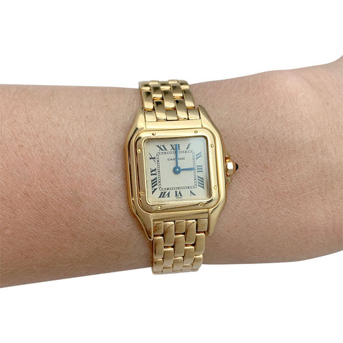Montre Montre Cartier "Panthère" or jaune 58 Facettes 31342