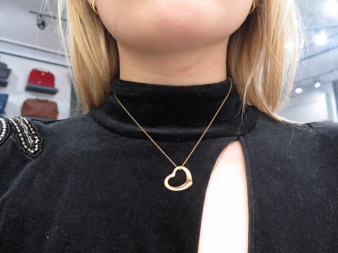 Collier collier TIFFANY & CO open ht 22mm peretti en or jaune 18k 58 Facettes 256341