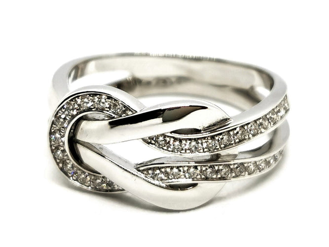 Bague 54 Fred Bague Chance infinie Or blanc Diamant 58 Facettes 1875650CN