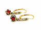 Boucles d'oreilles Boucles d'oreilles Dormeuses Or jaune Rubis 58 Facettes 1265915CD