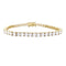 Bracelet Bracelet ligne diamants or jaune. 58 Facettes 33157