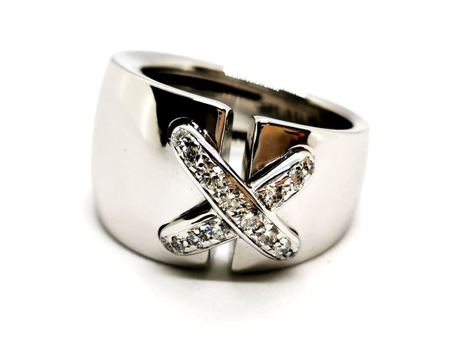 Bague 57 Chaumet Bague Lien Or blanc diamant 58 Facettes 1528719CN
