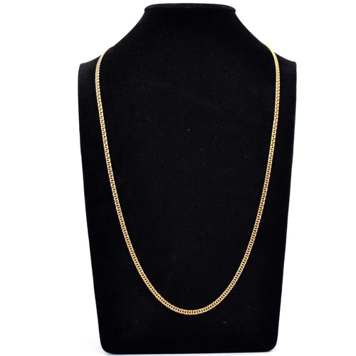 Collier Chaine or rose maille jaseron double 58 Facettes 19-512