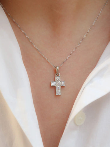 Pendentif Pendentif croix vintage diamants 58 Facettes J82