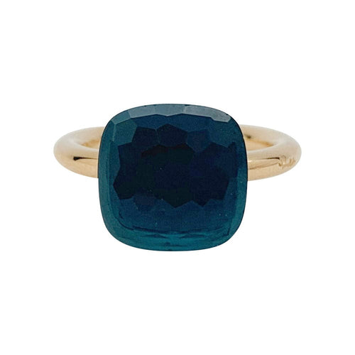 Bague 55 Bague Pomellato, "Nudo Maxi", or rose, or blanc, topaze blue london. 58 Facettes 31117