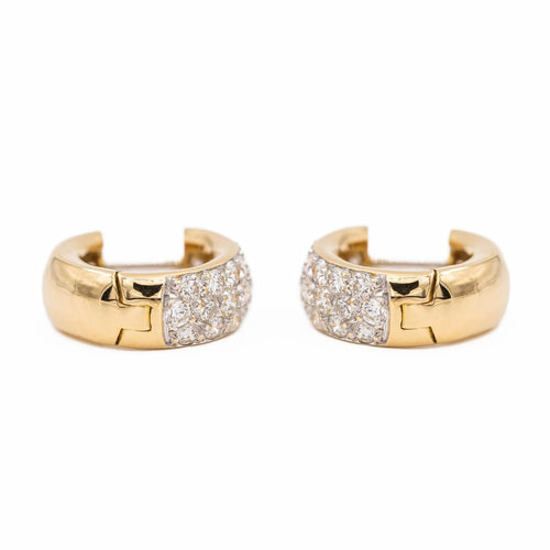 Boucles d'oreilles Boucles d'oreilles Créoles Or jaune Diamant 58 Facettes 2486677CN
