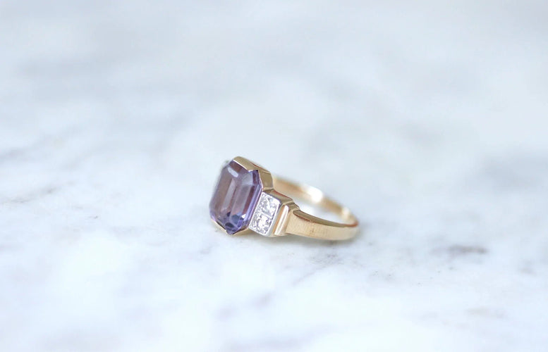 Bague Bague Art Déco améthyste et diamants 58 Facettes