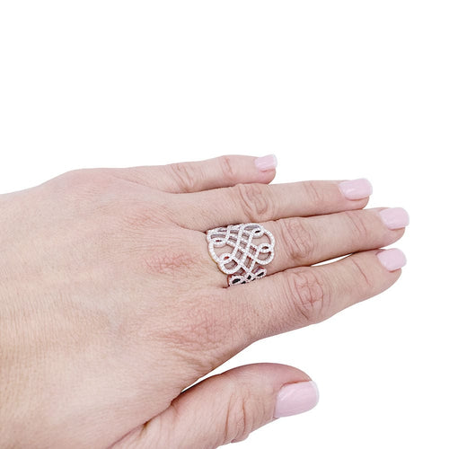 Bague 54 Bague Messika, "Promess", or blanc, diamants. 58 Facettes 33608
