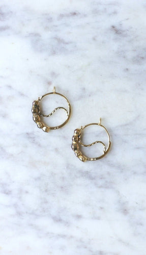Boucles d'oreilles Boucles d'oreilles Poissardes Or jaune Grenats 58 Facettes
