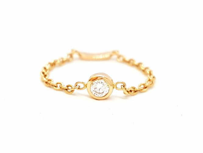 Bague 54 Bague Chaînette Or rose Diamant 58 Facettes 578666RV