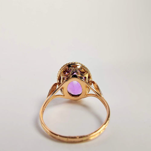 Bague Bague améthyste en or jaune 58 Facettes 5577