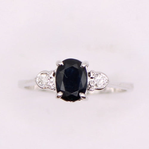Bague Bague style Art-Déco Saphir, Diamants 58 Facettes