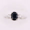 Bague Bague style Art-Déco Saphir, Diamants 58 Facettes