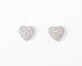 Boucles d'oreilles Boucles d'oreilles or gris forme cœur, diamants 58 Facettes
