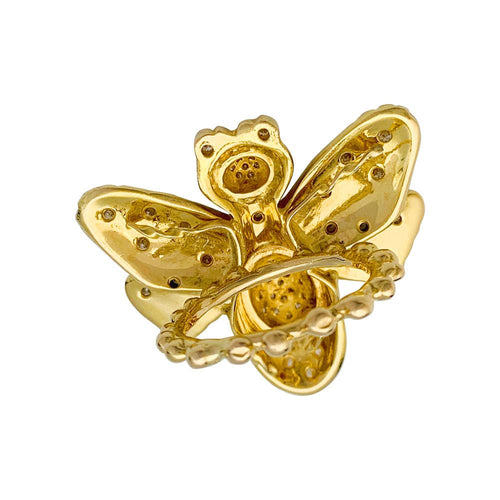 Bague 52 Bague Garnazelle "Papillon" en or jaune, diamants. 58 Facettes 31576