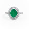 Bague 53 Bague Pompadour Or blanc Emeraude 58 Facettes 2150305CN