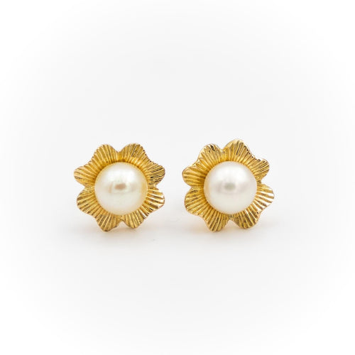 Boucles d'oreilles Boucles d'oreilles Puces Or jaune Perle 58 Facettes 1913098CN