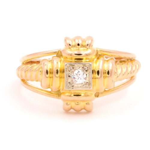 Bague 51 Bague Art déco Or jaune Diamant 58 Facettes 1816317CN