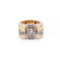 Bague Bague Tank Or jaune, Platine & Diamants 58 Facettes