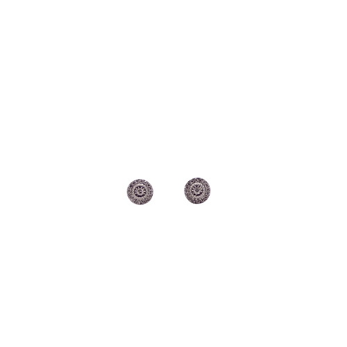 Boucles d'oreilles Boucles d'oreilles clous Or blanc 18 carats, pavage Diamants 58 Facettes