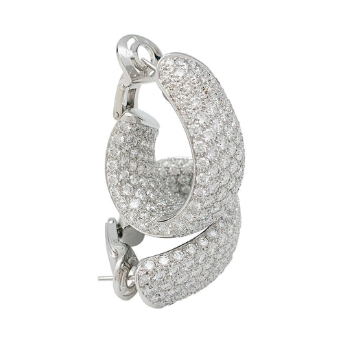 Boucles d'oreilles Boucles d'oreilles Cartier "Lakarda" en or blanc, diamants. 58 Facettes 31541