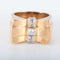 Bague 54 Bague Tank Or Jaune Diamants modèle Noeud 58 Facettes 487