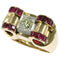 Bague 54 Bague diamant, rubis 58 Facettes 10074-4199