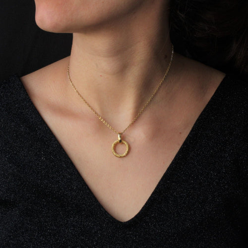 Pendentif Pendentif rond en or 58 Facettes 21-314B