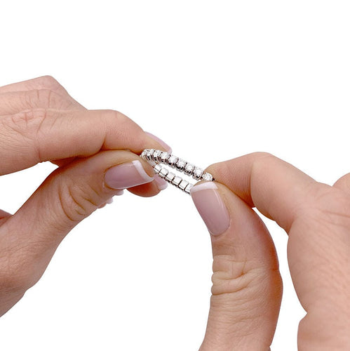 Bague 52 Alliance tour complet or blanc, diamants. 58 Facettes 33230