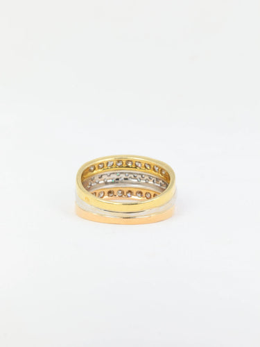 Bague Bague vintage trois ors et diamants 58 Facettes 707