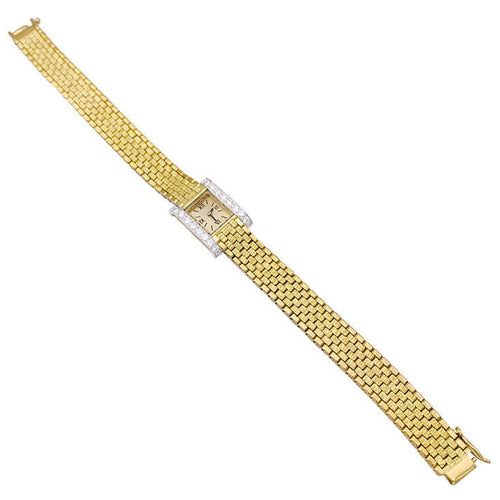 Montre Montre vintage André Col, or jaune, platine, diamants. 58 Facettes 33020