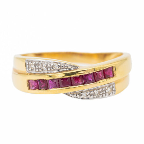 Bague 55.5 Bague Or jaune Rubis 58 Facettes 2682320CD