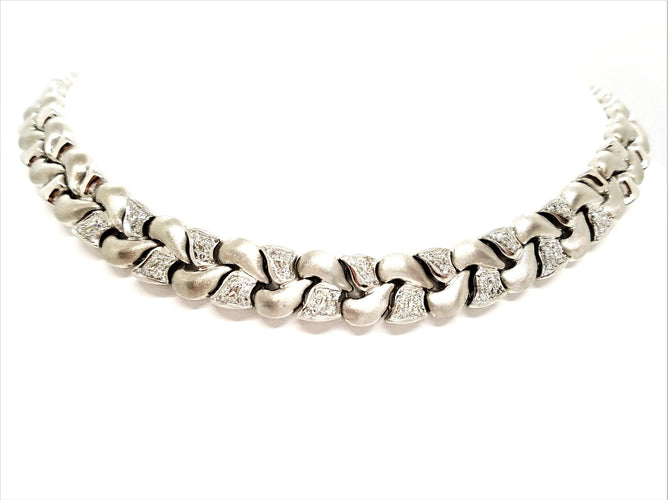 Collier Collier Or blanc Diamant 58 Facettes 760701CN