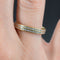 Bague 56 Alliance or occasion double rang ciselé 58 Facettes 21-189B