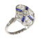 Bague 59 bague de fiançailles diamant et saphir vintage des années 1930 58 Facettes 23271-0610
