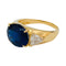 Bague 57 Bague A.Reza en or jaune saphir 6,71 carats et diamants. 58 Facettes 31547