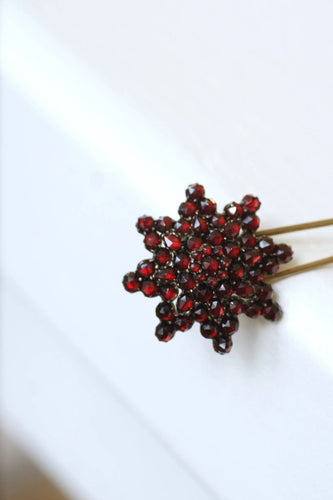Accessoire Peigne ancien Fleur grenats et vermeil 58 Facettes