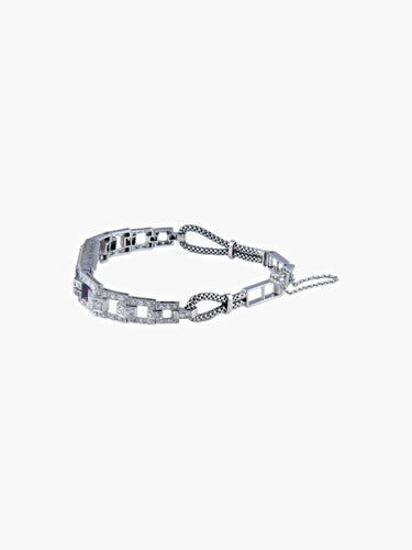 Bracelet Bracelet Art déco et pavage de diamants 58 Facettes